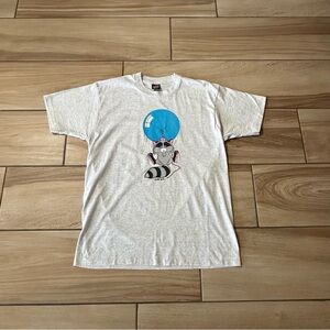 Vintage 1987 Silly Raccoon Graphic Tshirt Animals Cute Wildlife Nature USA Men L